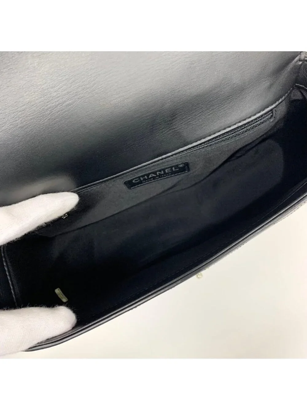 Chanel Quilted CC Logo Calfskin Top Handle